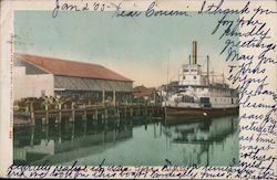 Steamer "Gold" at Wharf Postcard