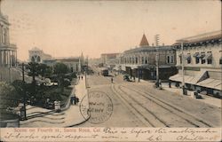 Scene on Fourth St. Santa Rosa, CA Postcard Postcard Postcard