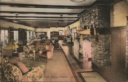 Living Room, The Alpine Tavern "On the Road to Romance" Deluxe Service for the Automobiles, A Home-Like Hotel for Particular People Postcard