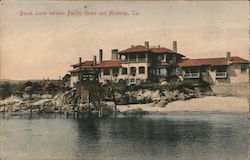 Beach Scene Between Pacific Grove and Monterey, California Postcard Postcard Postcard