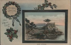 Christmas Greetings - Lone Cypress Postcard