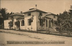 Typical Residence in Monterey, California, City of Beautiful Homes Postcard Postcard Postcard