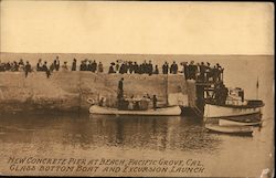 New Concrete Pier at Beach Postcard