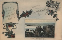 Merry Christmas and a Happy New Year - Greetings from Pacific Grove, Ca. Postcard