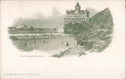 Cliff House and Beach Postcard