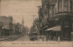 Hays St Looking West from Octavia St. Postcard