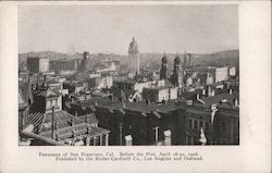 Panorama of San Francisco Before the Fire, April 18-20, 1906 Postcard