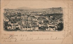 San Francisco, From Buena Vista Park California Postcard Postcard Postcard