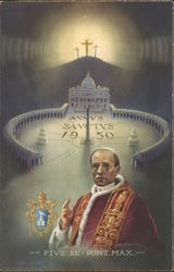 Pope Pius XII Annvs Sanctvs 1950 Postcard