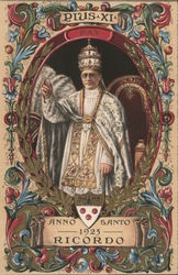 Pope Pius XI - Anno Santo Ricordo 1925 Religious Postcard Postcard Postcard