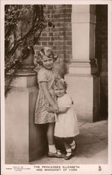 The Princesses Elizabeth and Margaret of York Royalty Postcard Postcard Postcard