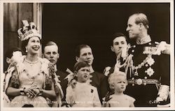 H.M. The Queen and The Royal Family on the Balcony Royalty Postcard Postcard Postcard