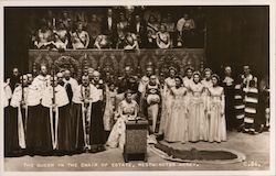 The Queen in the Chair of Estate, Westminster Abbey Royalty Postcard Postcard Postcard