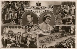 King George VI, Queen Elizabeth - Coronation Souvenir Royalty Postcard Postcard Postcard