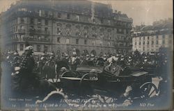 King Edward VII and French President Loubert Carriage Ride - Paris, France 1903 Royalty Postcard Postcard Postcard