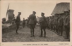 King George Arrives at the Front Royalty Postcard Postcard Postcard