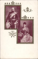 King Edward VII and Queen Alexandra Royalty Postcard Postcard Postcard