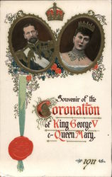 Souvenir of the Coronation of King George V & Queen Mary 1911 Royalty Postcard Postcard Postcard