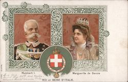 Humbert I. Marguerite de Savoie ROI et Reine D'Italie Royalty Postcard Postcard Postcard