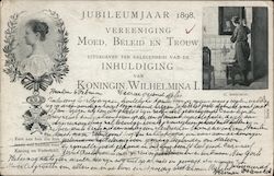 Jubilee Year 1898 Queen Wilhelmina of the Netherlands Royalty Postcard Postcard Postcard