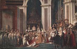 The consecration of Napoleon by the Pope Pius VII at Notre-Dame of Paris Royalty Postcard Postcard Postcard