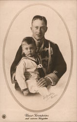 Wilhelm, Crown Prince of Germany and Prussia with His Youngest Postcard