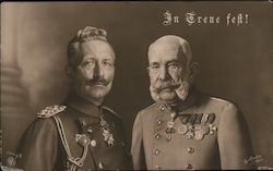 Kaiser Wilhelm II Germany and Kaiser Franz Joseph I Austria Postcard