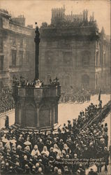 Proclamation of King George V. Mercat Cross, Edinburgh, 10th May, 1910. Royalty Postcard Postcard Postcard