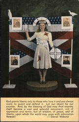 Patriotic Woman: Liberty LLLL World War II Postcard Postcard Postcard