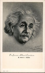 Professor Albert Einstein by Morris J. Kallem World War II Postcard Postcard Postcard