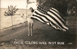 These Colors Will Not Run Patriotic Postcard Postcard Postcard