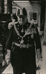 Winston Churchill in Military Regalia Postcard