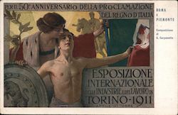 del Regno Per Il 50: Anniversario Della Proclamazione Del Regno D'Italia Turin, Italy Postcard Postcard Postcard