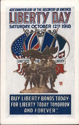 Liberty Day - 426th Anniversay of The Discovery of America Buy Liberty War Bonds Today Postcard