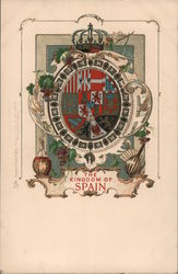 Coat of Arms - The Kingdom of Spain Postcard Postcard Postcard