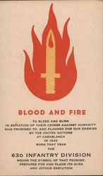 Blood And Fire 63rd Infantry Division World War II Postcard Postcard Postcard