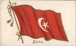 Flag of Turkey Greece, Turkey, Balkan States Postcard Postcard Postcard