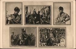 Several Images of Mussolini in Military Uniforms Postcard