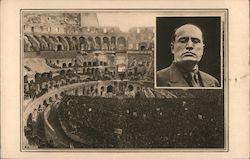 In the Coliseum: il Duce reviewing the flower of Italian youth Postcard