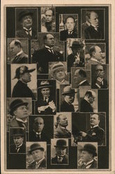 Faces of Mussolini - Series II Postcard