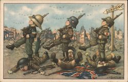 Little Boy Soldiers - The Axis Walks over the Allies in London World War II Postcard Postcard Postcard