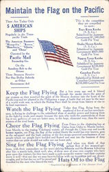 Maintain the Flag on the Pacific Patriotic Postcard Postcard Postcard