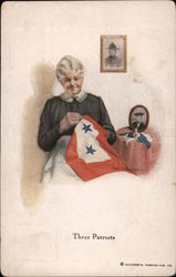 Betsy Ross sewing the American Flag Postcard