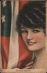 American Beauties Patriotic Postcard Postcard Postcard