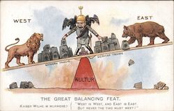 The Great Balancing Feat: Kaiser Wilhelm Murmers World War I Postcard Postcard Postcard