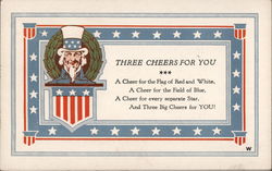 A Cheer for the Flag of Red and White Postcard