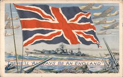 There'll Always Be an England - Military Ships and Flags World War II Postcard Postcard Postcard