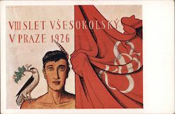 Sokol VIII SLET VSESOKOLSKY V PRAZE 1926 Czechoslovakia Postcard Postcard Postcard