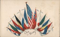 Flags, "Our Allies" Postcard