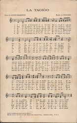 La Tagigo Sheet Music Esperanto Postcard Postcard Postcard